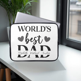 Bester Vater der Welt personalisierte Laptop-Hülle Laptopschutzhülle
