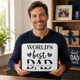 Bester Vater der Welt personalisierte Laptop-Hülle Laptopschutzhülle