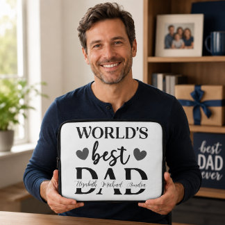 Bester Vater der Welt personalisierte Laptop-Hülle Laptopschutzhülle