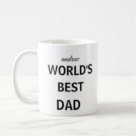 Bester Vater der Welt Personalisierter Name Kaffeetasse
