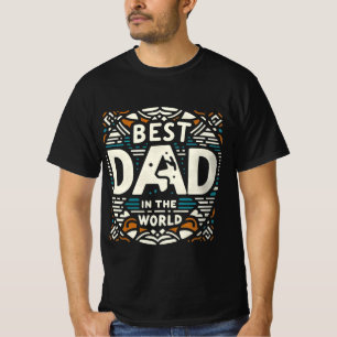 Bester Vater der Welt - Retro Geometrie T-Shirt