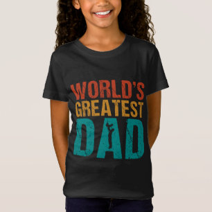 Bester Vater der Welt Retro-Grunge-Design T-Shirt