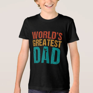 Bester Vater der Welt Retro-Grunge-Design Tri-Blend Shirt