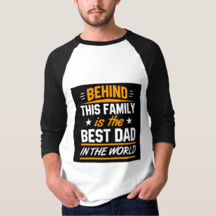 Bester Vater der Welt Schwarz Weiß Vatertag T-Shirt