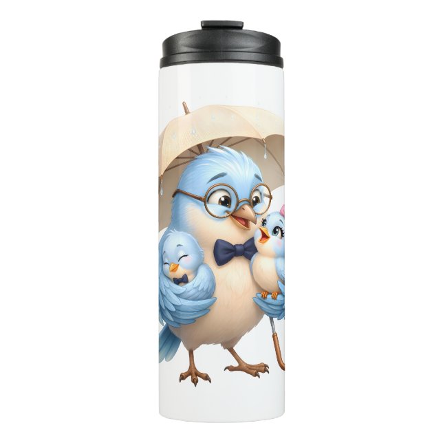 Bester Vater der Welt Süßer Vogel  Thermosbecher (Vorderseite)