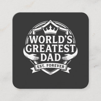 Bester Vater der Welt - Vintage-Schild-Emblem Quadratische Visitenkarte