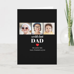 Bester Vater der Welt Wir lieben dich 3 Kinder Fot Karte