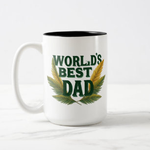 "Bester Vater der Welt" Zweifarben-Tasse (0,45 l) Zweifarbige Tasse