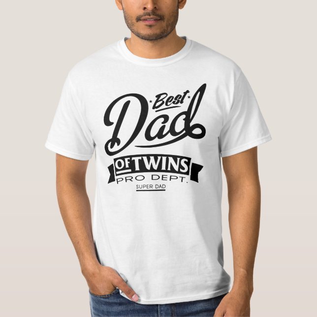 Bester Vater der Zwillinge Prodept. Super Dad T-Shirt (Vorderseite)