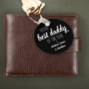 Bester Vater des Jahres von .. Schwarz und Weiß Schlüsselanhänger
