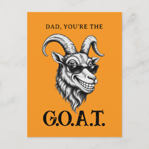 Bester Vater, du bist der Beste Gold Postkarte