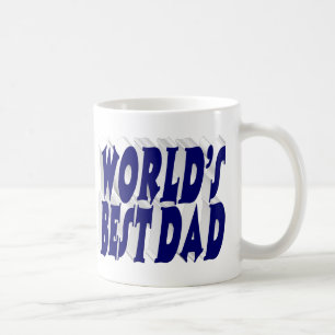 Bester Vater dunkelblau 3D-Text Kaffeetasse