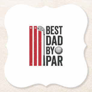 Bester Vater Durch Par Golf Vater Vintage Design_1 Untersetzer
