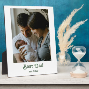 Bester Vater Est Erstes Vatertags-Familienfoto Fotoplatte