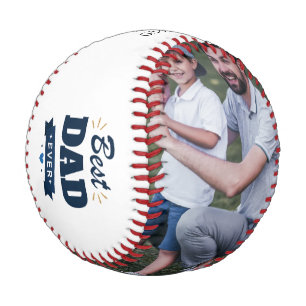 Bester Vater ever EST personalisierter Name & Foto Baseball