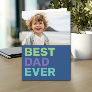 Bester Vater ever mit Foto - Vatertag Karte