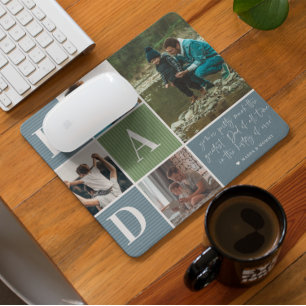Bester Vater   Farbblock-Fotocollage Mousepad