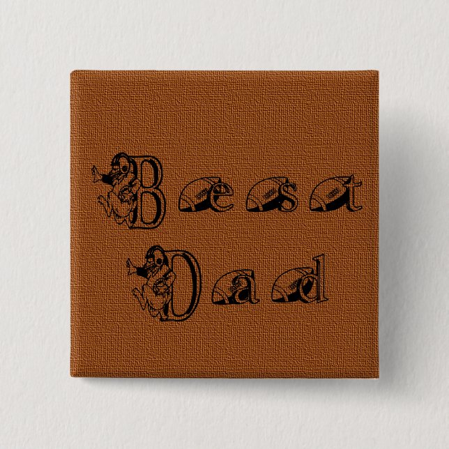 Bester Vater-Football-Text Button (Vorderseite)