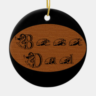 Bester Vater-Football-Text Keramikornament