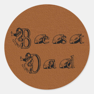 Bester Vater-Football-Text Runder Aufkleber