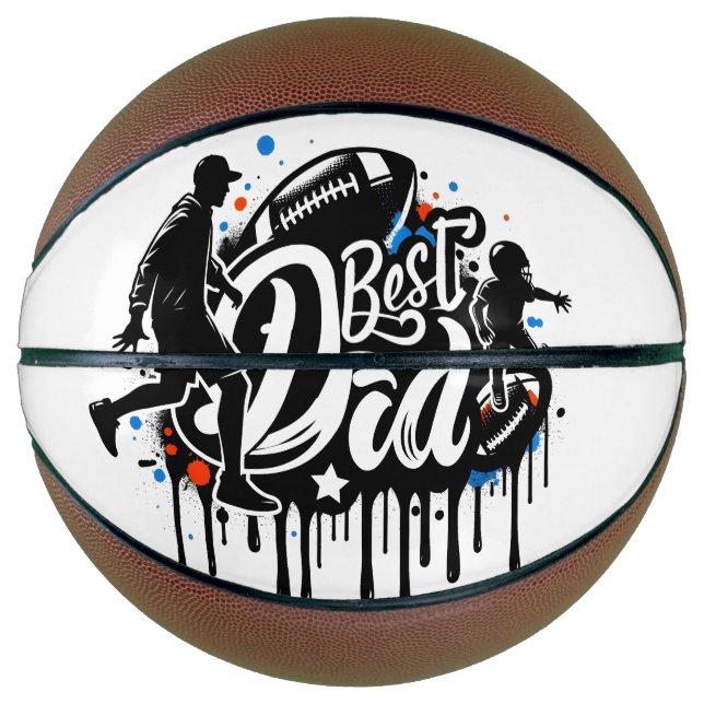 Bester Vater Football Vater und Sohn Basketball (Vorderseite)