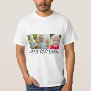 Bester Vater Foto Collage T - Shirt