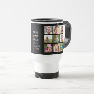 Bester Vater Fotocollage Travel Mug Reisebecher