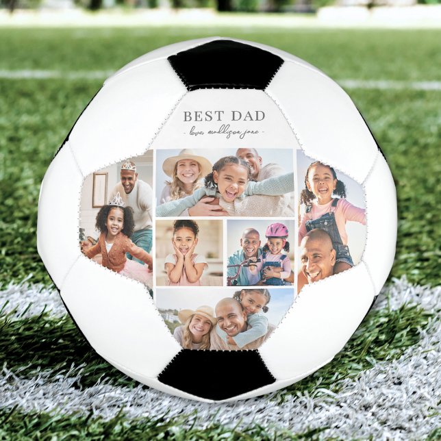 Bester Vater FotoCollage Vater Fußball (Best Dad Photo Collage Father Soccer Ball )