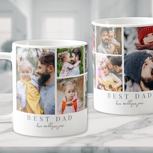 Bester Vater FotoCollage Vater Kaffeetasse (Best Dad Photo Collage Father Coffee Mug )