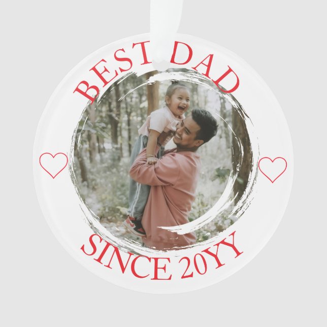 Bester Vater Frohe Weihnachtsschmuck Ornament (Vorderseite)