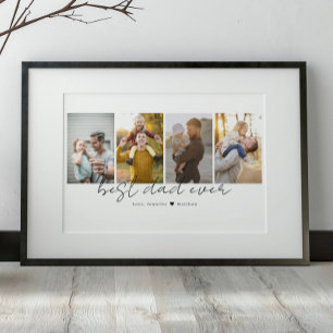 Bester Vater für alle 4 Fotos - Benutzerdefiniert Poster