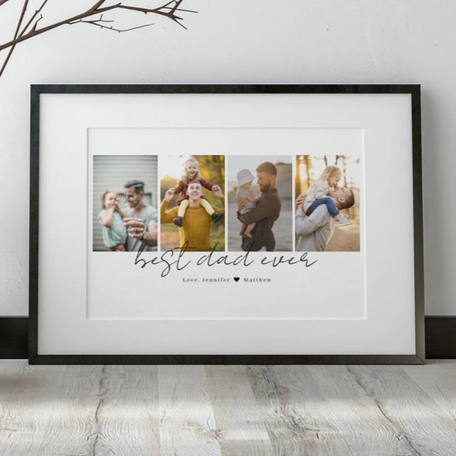 Bester Vater für alle 4 Fotos - Benutzerdefiniert Poster (Von Creator hochgeladen)