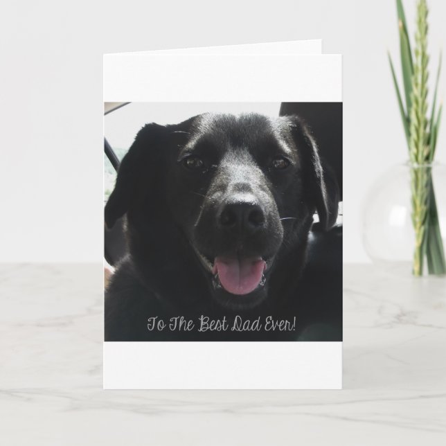 Bester Vater für Black Dog Design Karte (Vorderseite)