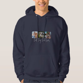 Bester Vater für Hunde - Individuelle 3-Foto Colla Hoodie