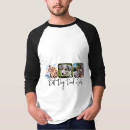 Bester Vater für Hunde - Individuelle 3-Foto Colla T-Shirt