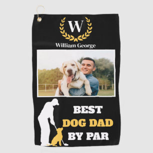 Bester Vater für Hunde mit benutzerdefiniertem Fot Golfhandtuch