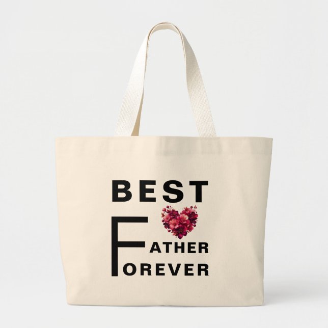 Bester Vater für immer - Jumbo Tote Bag Stoffbeutel (Vorne)