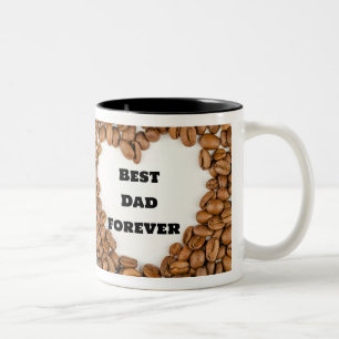 Bester Vater für immer Modernes 2 Foto Zweifarbige Tasse