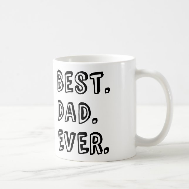 Bester Vater für jeden Textentwurf Kaffeetasse (Rechts)