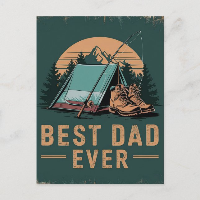 Bester Vater für jedes Camping Postkarte (Vorderseite)