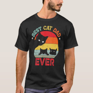 Bester Vater für Katzen je Katze Retro Männer 2 T-Shirt