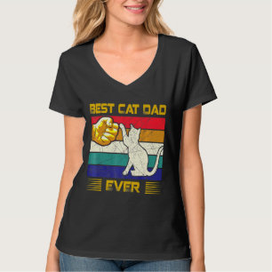 Bester Vater für Katzen mit Retro Vintag für Männe T-Shirt