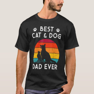 Bester Vater für Katzen und Hunde je Vintag Besitz T-Shirt