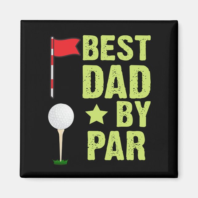 Bester Vater für Paare - Golf Vater auf dem Schwar Magnet (Vorne)