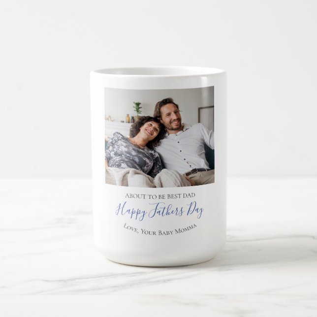 Bester Vater für Vatertag benutzerdefiniertes Foto Kaffeetasse (Mittel)