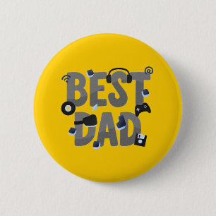 BESTER VATER Gaming-Vater Grafik-Button Button