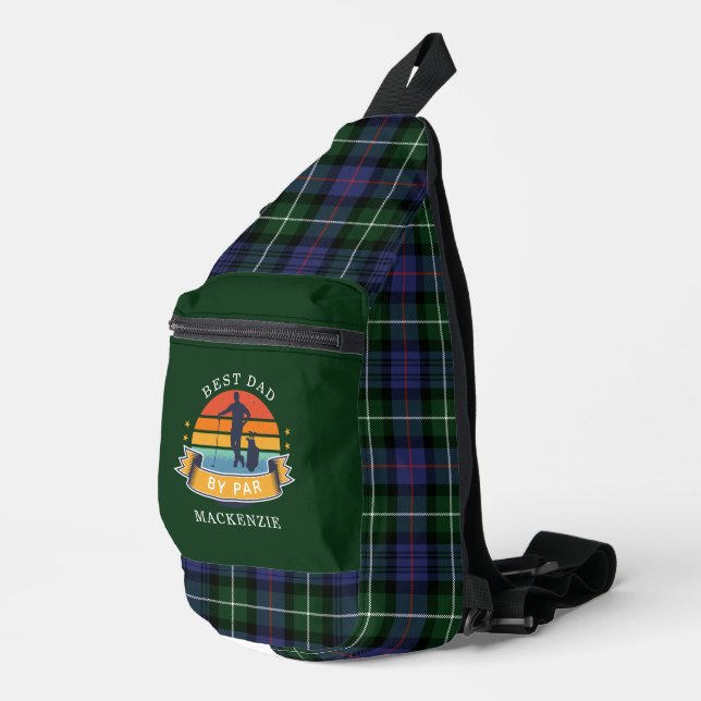 Bester Vater Golf Lover Gag Kariert Tartan Crossbody Bag (Rechte Ecke)