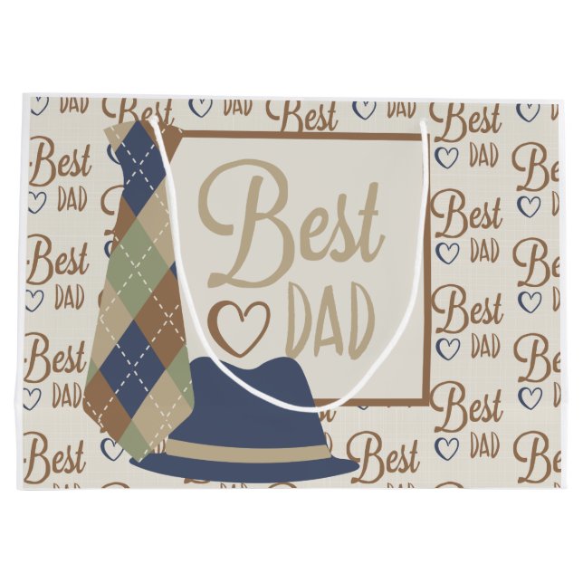 Bester Vater große Geschenktüte (Rückseite)