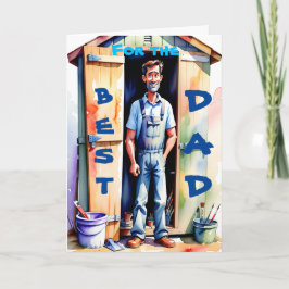 Bester Vater Handyman Tool Shed Happy Birthday Karte