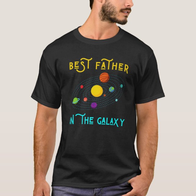 Bester Vater im Galaxy Funny Milky Way Vater T-Shirt (Vorderseite)